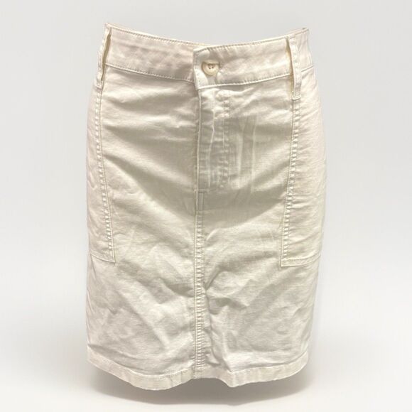 J.CREW Dresses & Skirts - J. Crew Garment-Dyed Utility Mini Skirt Natural Off White Denim Plus Sz 18